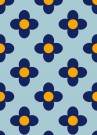Blå Blomst- Orange thumbnail