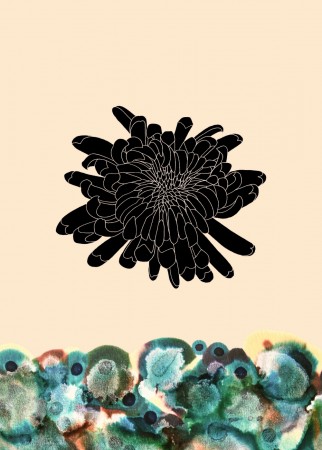 Japanske Blomster Blå